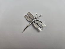 Load image into Gallery viewer, 925 Sterling Silver Dragonfly Pendant Oxidized Finished 1 3/8 Inch (35mm) Tall
