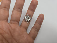 Load image into Gallery viewer, 925 Sterling Silver CZ Bee and Hearts Ring 5/8 Inch (16mm) Wide, Sizes 5 to 8