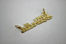 Load image into Gallery viewer, 10K Solid Yellow Gold Personalized Custom Handmade Name Pendant Charm with Heart