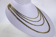 Load image into Gallery viewer, 14K SOLID GOLD Cuban Link Chain Necklace Bracelet for Men Women 2.6~5.0mm/16~30"