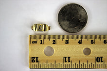 Load image into Gallery viewer, 10K Real Yellow Gold Initial Ring for Baby Kids Boys Children