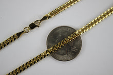 Load image into Gallery viewer, 14K Solid Yellow Gold Miami Cuban Link Chain Necklace Men Women 4mm 20"~30"