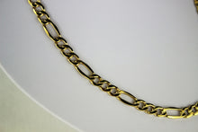 Load image into Gallery viewer, 10K REAL YELLOW GOLD 7.5mm Figaro Chain Pendant Necklace Bracelet 7" - 30"