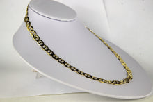 Load image into Gallery viewer, 10K Solid Yellow Gold Mariner Link Chain Necklace (7.5mm / 22" ~ 30")
