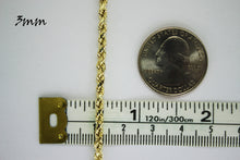 Load image into Gallery viewer, 10K Solid Yellow Gold Rope Chain 1.5MM ~ 6MM / 16" ~ 30" FOR MEN WOMEN