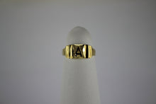 Load image into Gallery viewer, 14K Real Yellow Gold Initial Ring for Baby Kids Boys Children A ~ Z