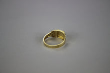 Load image into Gallery viewer, 14K Real Yellow Gold Initial Ring for Baby Kids Boys Children A ~ Z