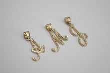 Load image into Gallery viewer, 14K Yellow Gold Initial Pendant Charm Diamond Cut for Everyone