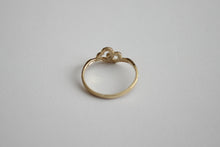 Load image into Gallery viewer, 14K Yellow Gold Heart Ring two hearts double hearts Girl Women Ladies