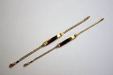 Load image into Gallery viewer, 10K Solid Gold ID bracelet for baby kids with Solid Cuban Link 5.5"