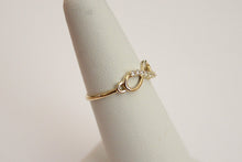 Load image into Gallery viewer, 14K Yellow Gold Infinity Ring with CZ for Ladies Woman Girl