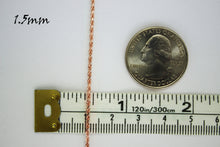 Load image into Gallery viewer, 14K Solid Rose Gold Rope Chain Necklace 1.5mm ~ 6mm for Men Women