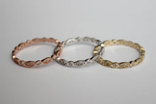 Load image into Gallery viewer, 14K Yellow White Rose Gold Eternity Endless Ring Band with CZ for Women Ladies Girls