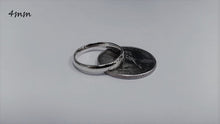 Load image into Gallery viewer, 10K Solid White Gold Wedding Band Men Women 2mm ~ 6mm Size 5 ~ 13 Free Engraving