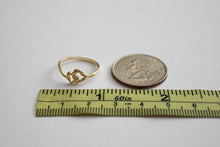 Load image into Gallery viewer, 14K Yellow Gold Heart Ring two hearts double hearts Girl Women Ladies