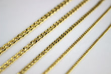 Load image into Gallery viewer, 10K Yellow Gold Hollow Cuban Curb Chain Link Pendant Necklace Bracelet 2mm ~ 7mm 7"~30"