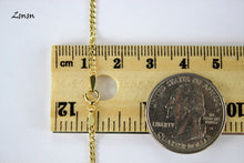 Load image into Gallery viewer, 10K Yellow Gold Hollow Cuban Curb Chain Link Pendant Necklace Bracelet 2mm ~ 7mm 7"~30"