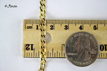 Load image into Gallery viewer, 10K Yellow Gold Hollow Cuban Curb Chain Link Pendant Necklace Bracelet 2mm ~ 7mm 7"~30"