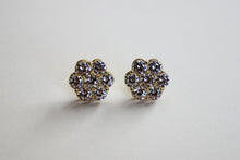 Load image into Gallery viewer, 10K Yellow Gold Flower Stud CZ Earrings 6 sizes