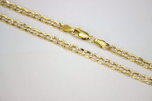Load image into Gallery viewer, 10K Hollow Two Tone Gold Diamond Cut Cuban Chain 3.5mm