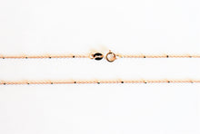 Load image into Gallery viewer, 14K Solid Rose Gold Rolo with Bead Chain 1mm/16-24"