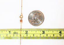 Load image into Gallery viewer, 14K Solid Rose Gold Rolo with Bead Chain 1mm/16-24"