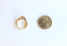 Load image into Gallery viewer, 10K Yellow Gold Alphabet Letter Initial Ring Diamond Cut