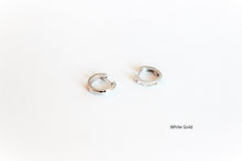 Load image into Gallery viewer, 14K Yellow/Rose/White Gold Elegant Huggie Hoop Earrings