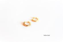 Load image into Gallery viewer, 14K Yellow/Rose/White Gold Elegant Huggie Hoop Earrings