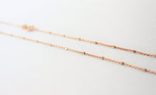 Load image into Gallery viewer, 14K Solid Rose Gold Rolo with Bead Chain 1mm/16-24"