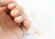 Load image into Gallery viewer, 14K Solid Rose Gold Rolo with Bead Chain 1mm/16-24"