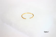 Load image into Gallery viewer, 14K Yellow Gold Adjustable Rings Set or One Piece with CZ (Ring Sizes 6.5-7.5)