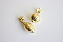 Load image into Gallery viewer, 10K Yellow Gold Basketball Football Charm Pendant