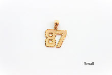 Load image into Gallery viewer, Authentic 10K Yellow Gold Number Two-Digit Pendant Charm Diamond Cut