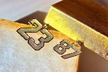 Load image into Gallery viewer, Authentic 10K Yellow Gold Number Two-Digit Pendant Charm Diamond Cut