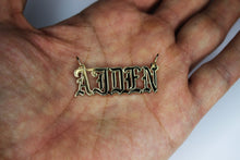 Load image into Gallery viewer, 14K Solid Yellow Gold Personalized Custom Handmade Name Pendant Charm Old English