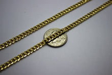 Load image into Gallery viewer, 14K Yellow Gold Hollow Miami Cuban Chain Necklace Bracelet 2.2mm - 7mm 7"- 30"
