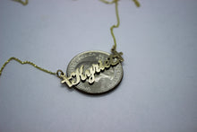 Load image into Gallery viewer, 14K Solid Yellow Gold Personalized Custom Name Pendant Charm Cross with/without chain