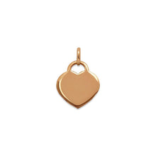 Load image into Gallery viewer, 14K Solid Heart Pendant Yellow or White or Rose gold with or without engraving