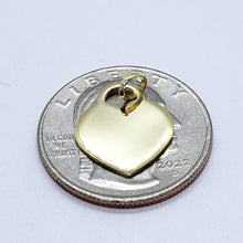 Load image into Gallery viewer, 14K Solid Heart Pendant Yellow or White or Rose gold with or without engraving