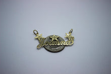 Load image into Gallery viewer, 14K Solid Yellow Gold Personalized Custom Handmade Name Pendant Charm with stars Diamond Cut