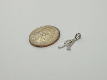 Load image into Gallery viewer, 14k Yellow or White Gold Initial Pendant Charm Diamond Cut A ~ Z Alphabet
