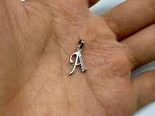 Load image into Gallery viewer, 14k Yellow or White Gold Initial Pendant Charm Diamond Cut A ~ Z Alphabet