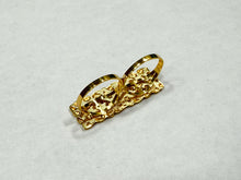 Load image into Gallery viewer, 10k Yellow Gold Nugget Style Double Finger Ring