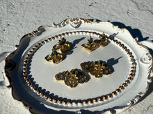 Load image into Gallery viewer, Authentic 10k Solid Yellow Gold Nugget CZ Stud Earrings Men Women Unisex