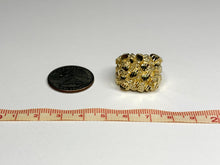 Load image into Gallery viewer, 10k Solid Yellow Gold Nugget Style Ring (19.5mm Width/19.5mm Height)