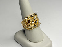 Load image into Gallery viewer, 10k Solid Yellow Gold Nugget Style Ring (19.5mm Width/19.5mm Height)