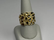 Load image into Gallery viewer, 10k Solid Yellow Gold Nugget Style Ring (19.5mm Width/19.5mm Height)