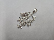 Load image into Gallery viewer, 925 Sterling Silver Large Chinese Dragon Pendant Diamond Cut 2 (50mm) Inch