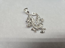 Load image into Gallery viewer, 925 Sterling Silver Large Chinese Dragon Pendant Diamond Cut 2 (50mm) Inch